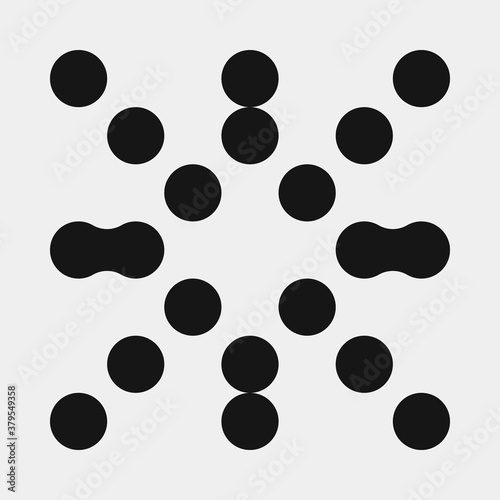 Abstract Cross Pattern Dots Logo generative computational art illustration