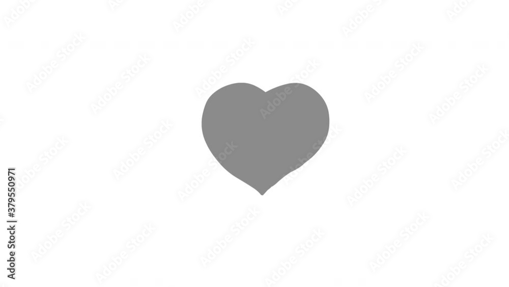 4K Social media Live style animated heart on green screen. 4K Social media Live style animated heart on green screen.