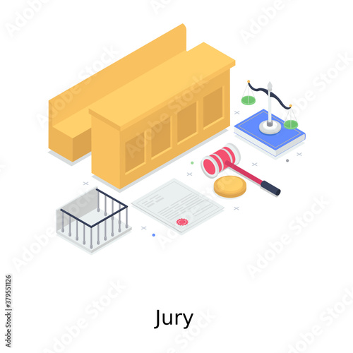 
Panel that hears legal matter, jury vector 
