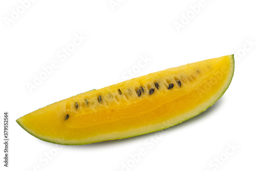 Yellow watermelon isolated.