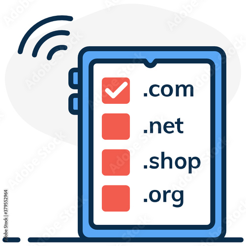 
Expired domains vector style, internet domains in editable style 
