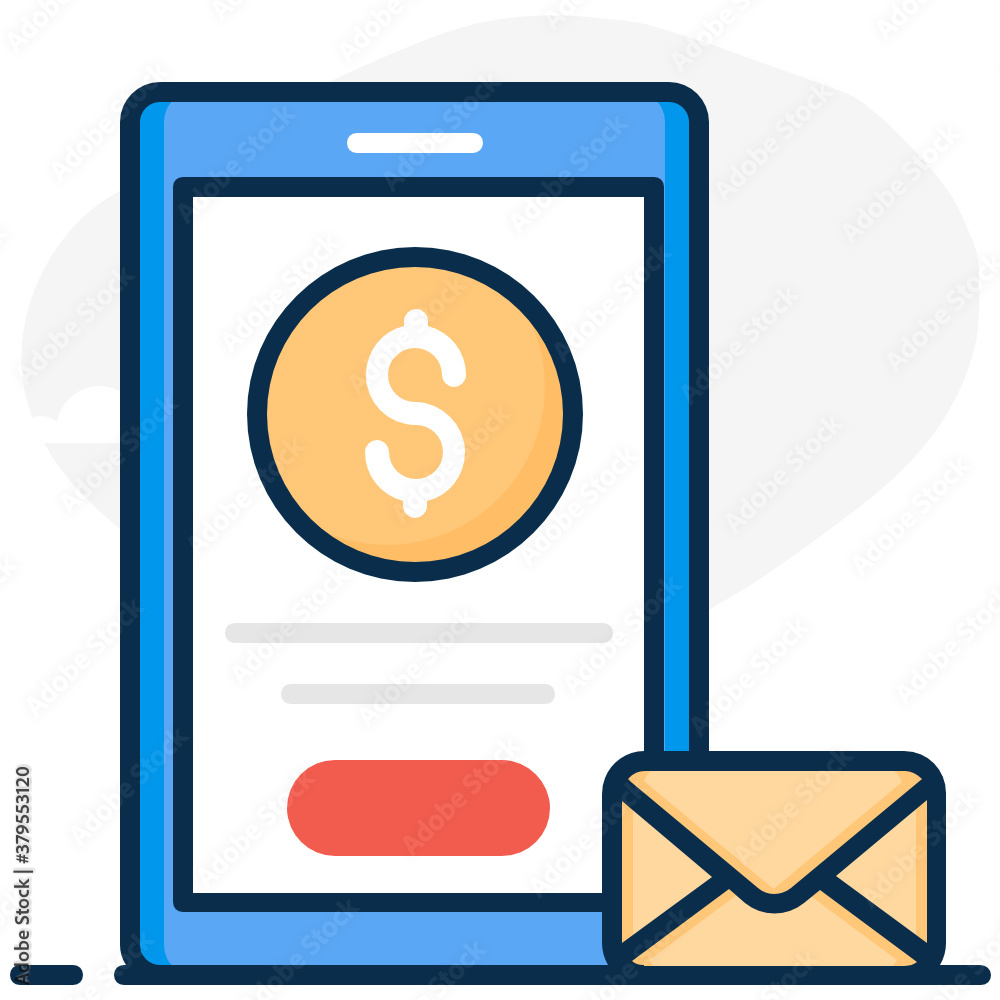 
A trendy icon of transactional marketing, business message vector 
