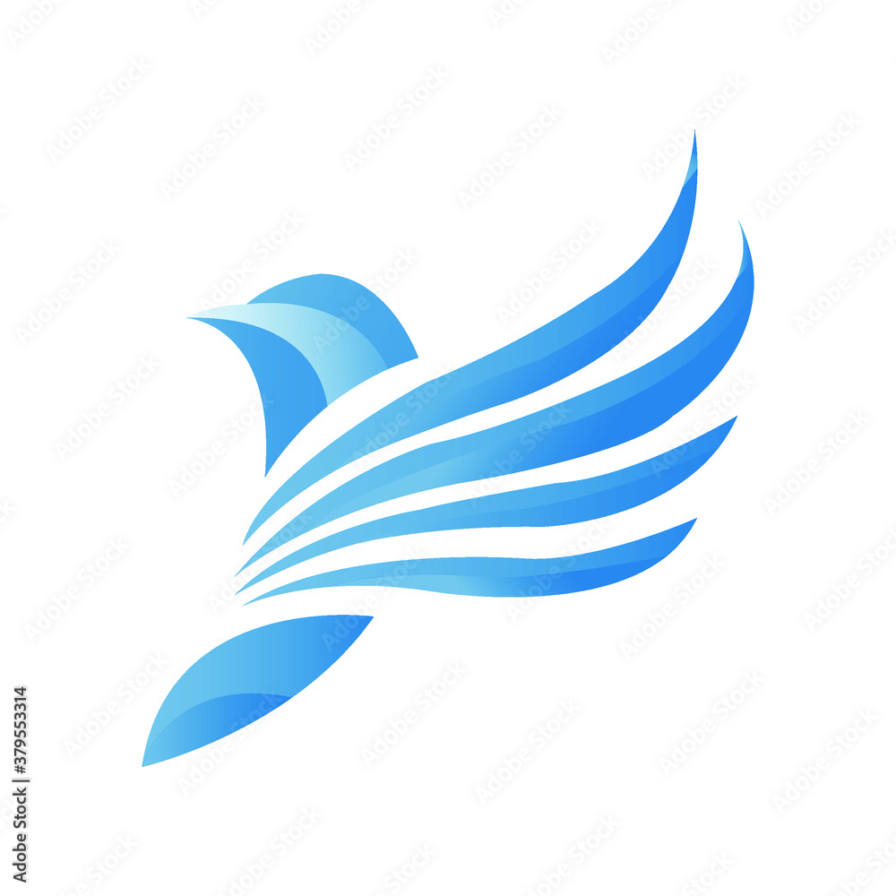Creative Outstanding Professional Bird with wing logo design Template suitable for Print, Digital, Icon, Apps, Print T-Shirts, and other marketing material Purpose