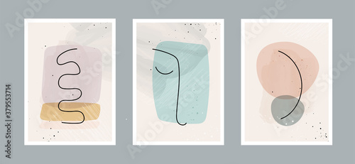 Abstract arts background with different shapes for wall decoration, postcard or brochure cover design. Vector illustrations design.
