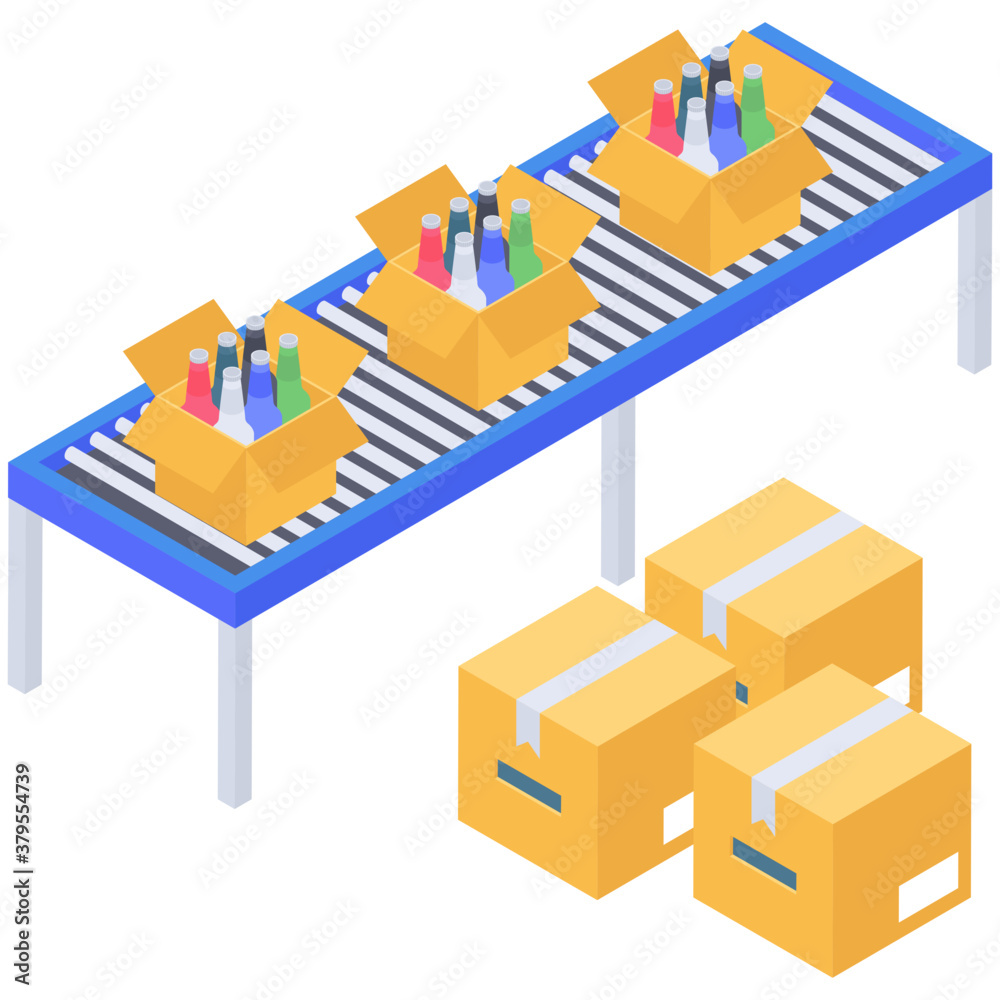 Naklejka premium Icon of package filling in isometric design.