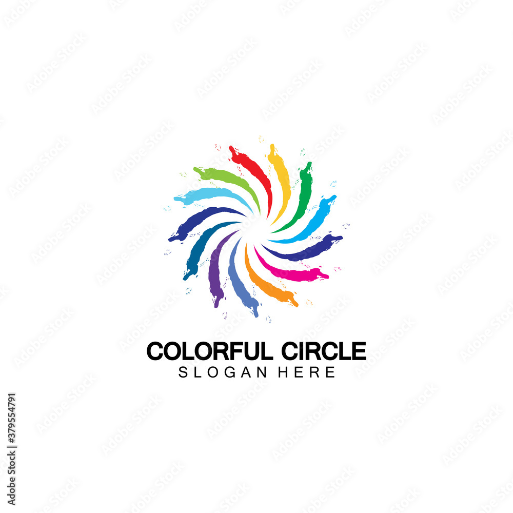 Abstract Colorful circle Logo design vector template. Modern template design. Vector icon illustration,Modern Colorful Circle Bussines and Media Logo