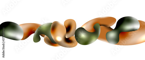 Bubbles abstract background. Liquid splashes on white vector template