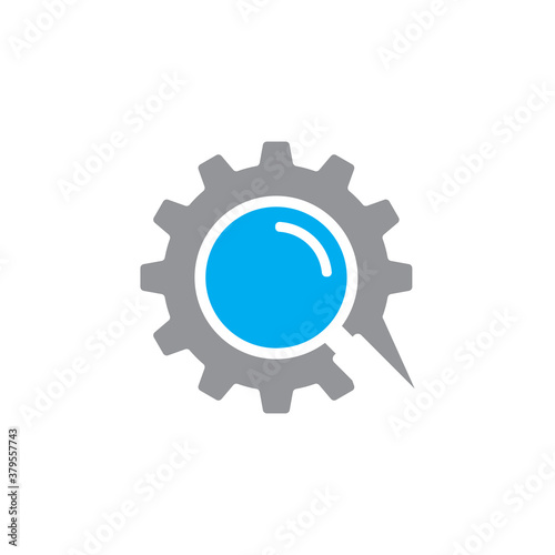Abstract Magnifier Vector , Industry Logo