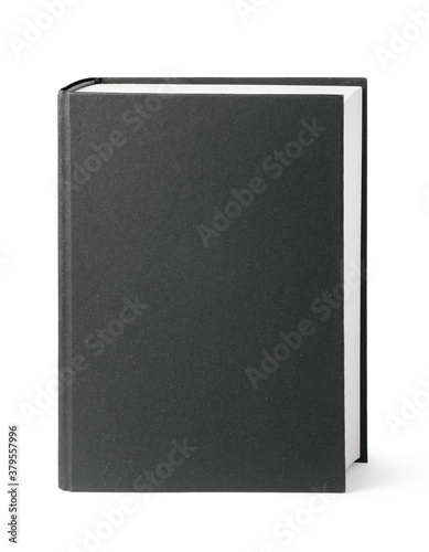 A black book isolated on white background photo