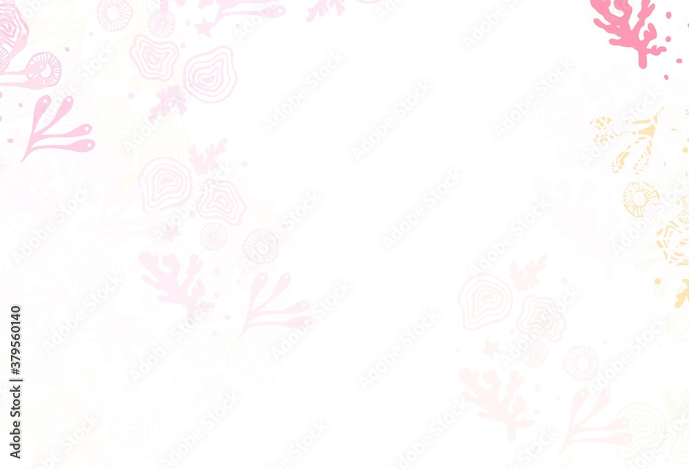 Light Pink, Yellow vector template with chaotic shapes. Light Pink, Yellow vector template with chaotic shapes.