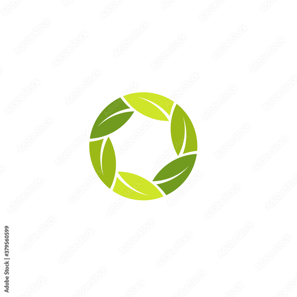 logo of six leaves arranged in a circle logo of six leaves arranged in a circle