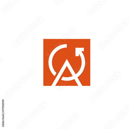 a ferris wheel logo from letter a and a circle