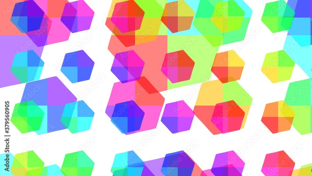 Hexagons Rotating in Multiple Layers Grid Colours Hexagons Rotating in Multiple Layers Grid Colours