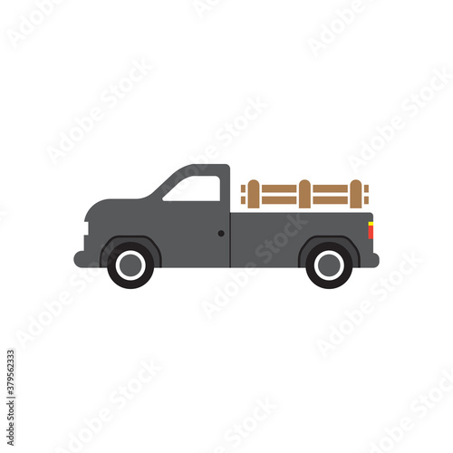 Fruit truck design template vector isolated illustration © haris
