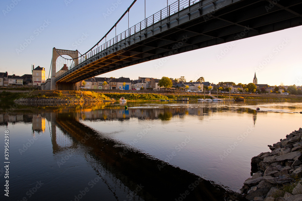 Pont au dessus de la Loire, village de Chalonnes sur Loire.