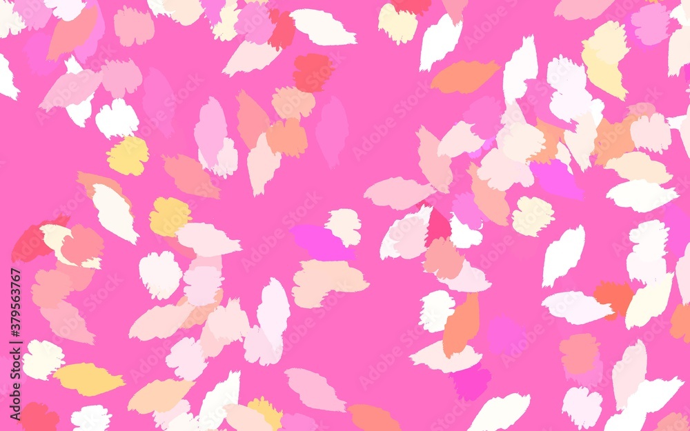 Light Pink, Yellow vector texture with abstract forms. Light Pink, Yellow vector texture with abstract forms.