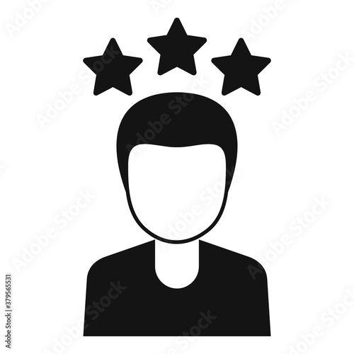 Influence reputation icon. Simple illustration of influence reputation vector icon for web design isolated on white background