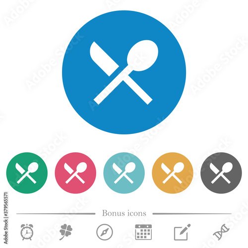 Dining flat round icons