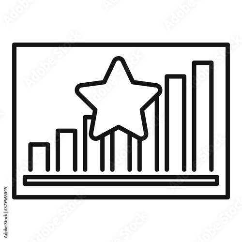 Achievement reputation icon. Outline achievement reputation vector icon for web design isolated on white background