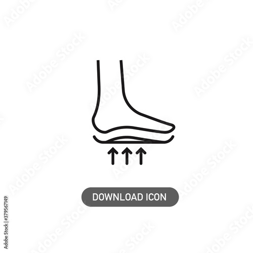 Orthopedic insoles icon isolated on white background
