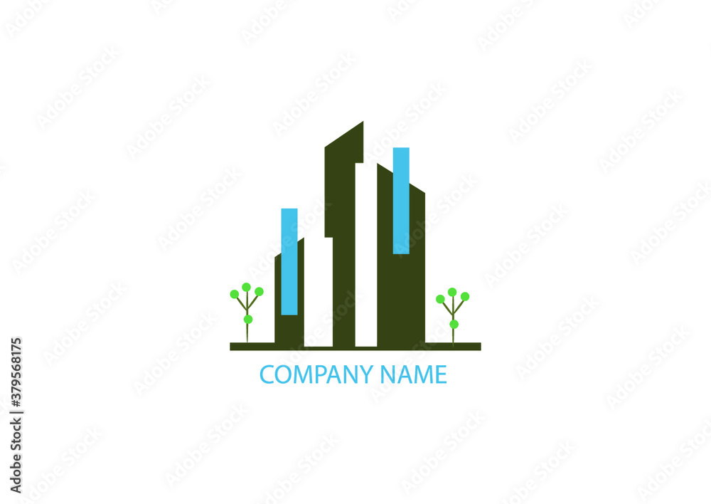 Vector city logo template. Building Logo