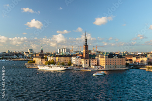 cityscape of Stockholm's Stadsholmen island and old town Gamla Stan
