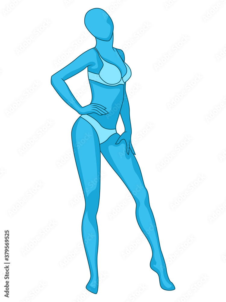 Silhouette of abstract of slender and graceful woman Silhouette of abstract of slender and graceful woman
