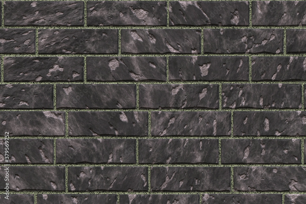 Panorama of Block pattern of white stone cladding wall tile texture and ...
