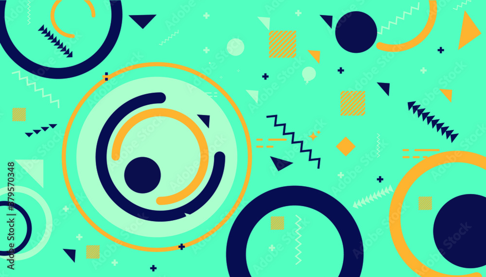  illustration flat design.background geometric shapes.modern design idea and concept vector.