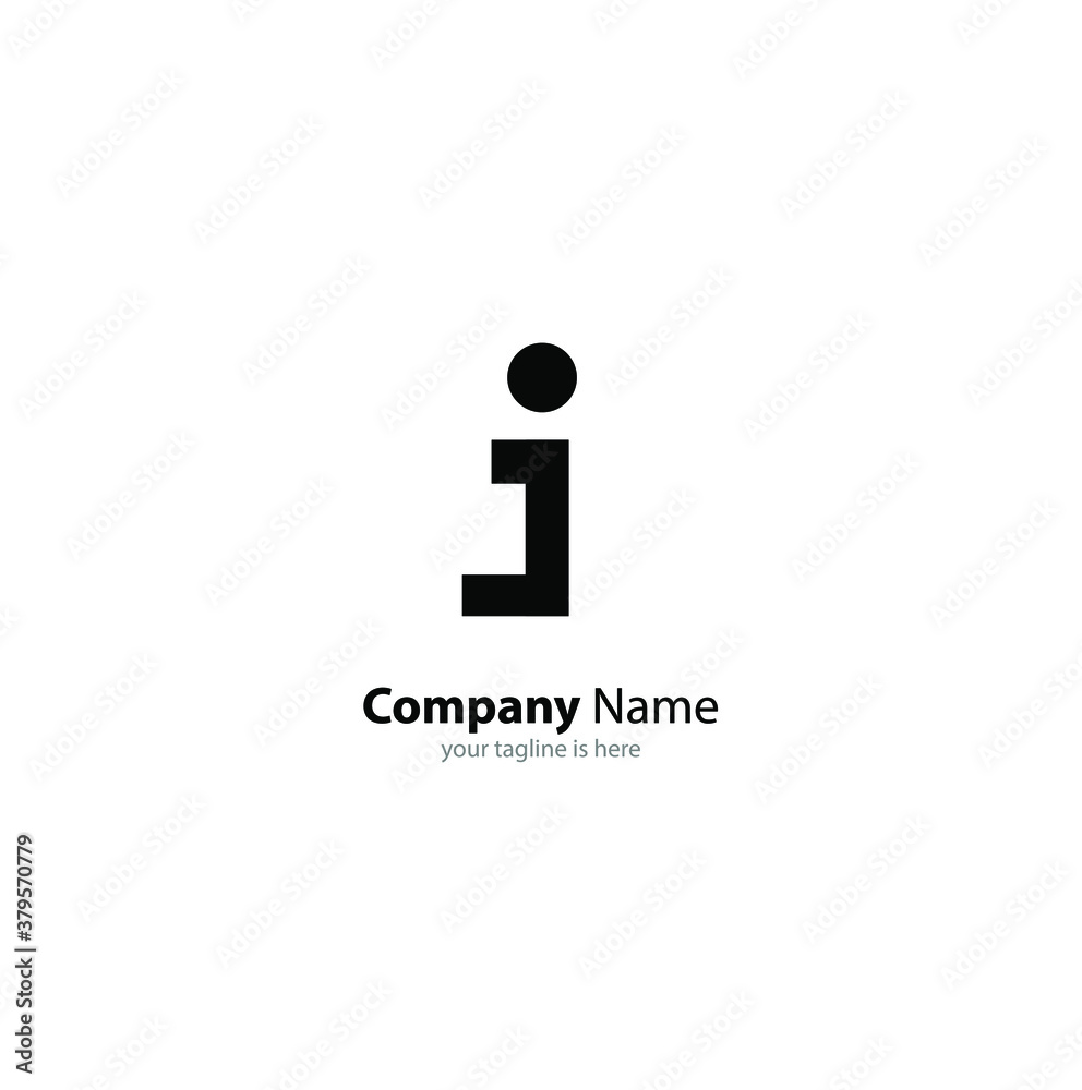 The simple modern logo of letter j with white background The simple modern logo of letter j with white background
