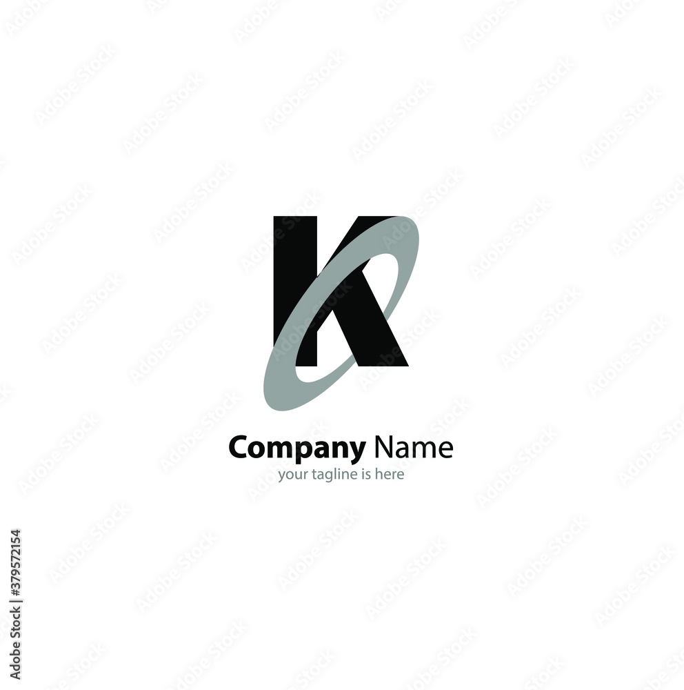 The simple elegant logo og letter k with white background The simple elegant logo og letter k with white background