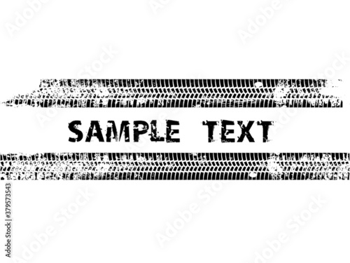 Vector Print Textured Tire Track . Design Element .Bike thread silhouette
