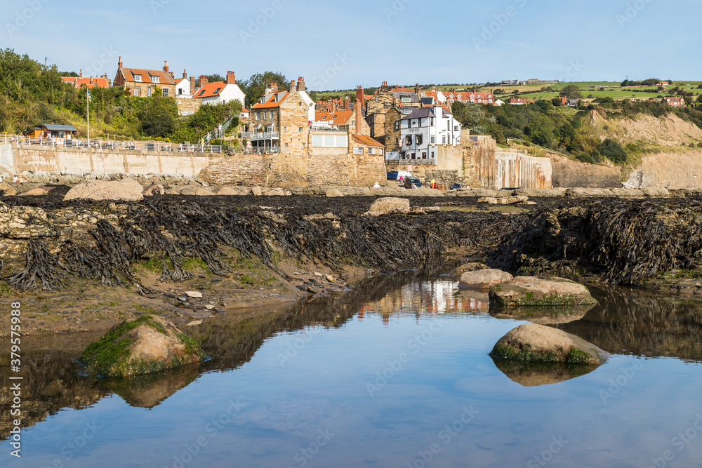 Rockpools in front of Robin Hoods Bay