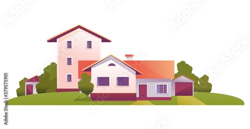 rural house among the trees