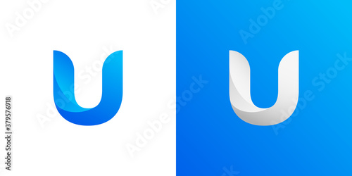 Letter U logo. Icon design. Template elements