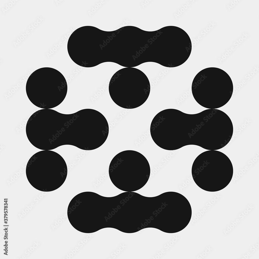 Abstract Cross Pattern Dots Logo generative computational art illustration