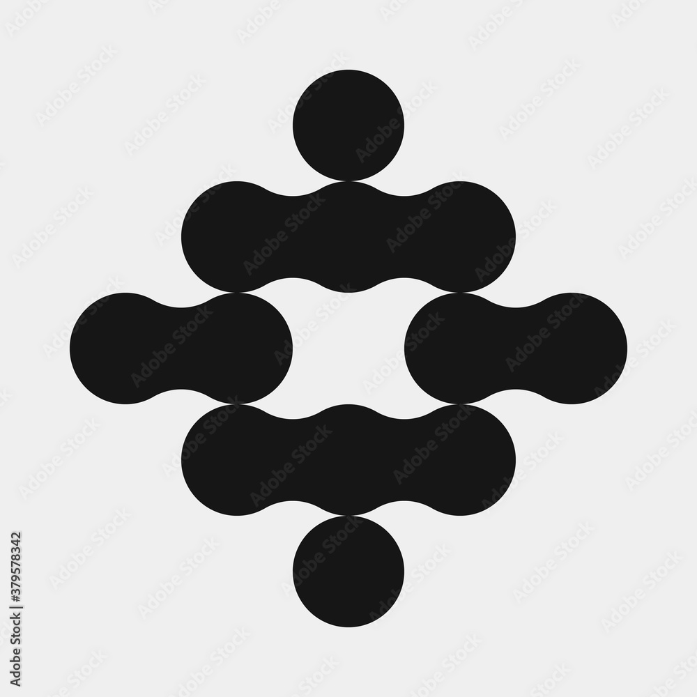 Abstract Cross Pattern Dots Logo generative computational art illustration Abstract Cross Pattern Dots Logo generative computational art illustration
