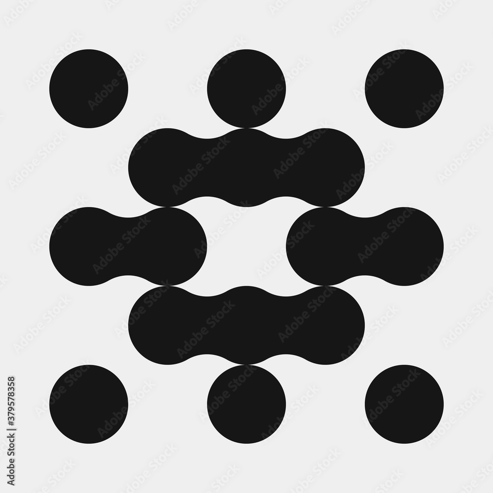 Abstract Cross Pattern Dots Logo generative computational art illustration Abstract Cross Pattern Dots Logo generative computational art illustration
