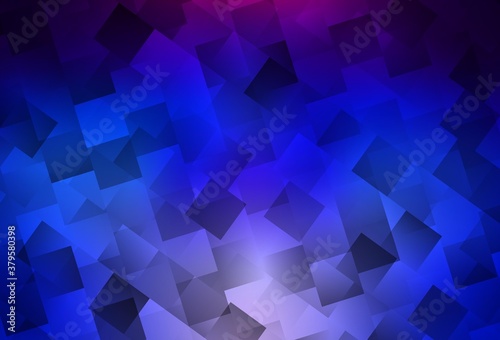 Dark Pink, Blue vector background in polygonal style.