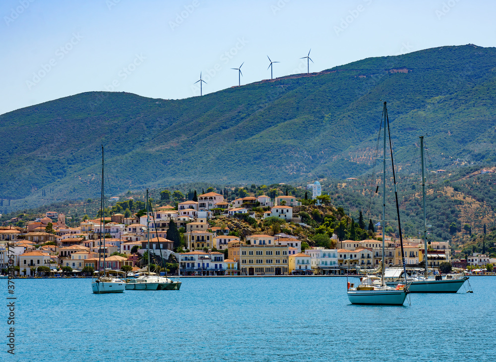 Boats in Poros island, Greece