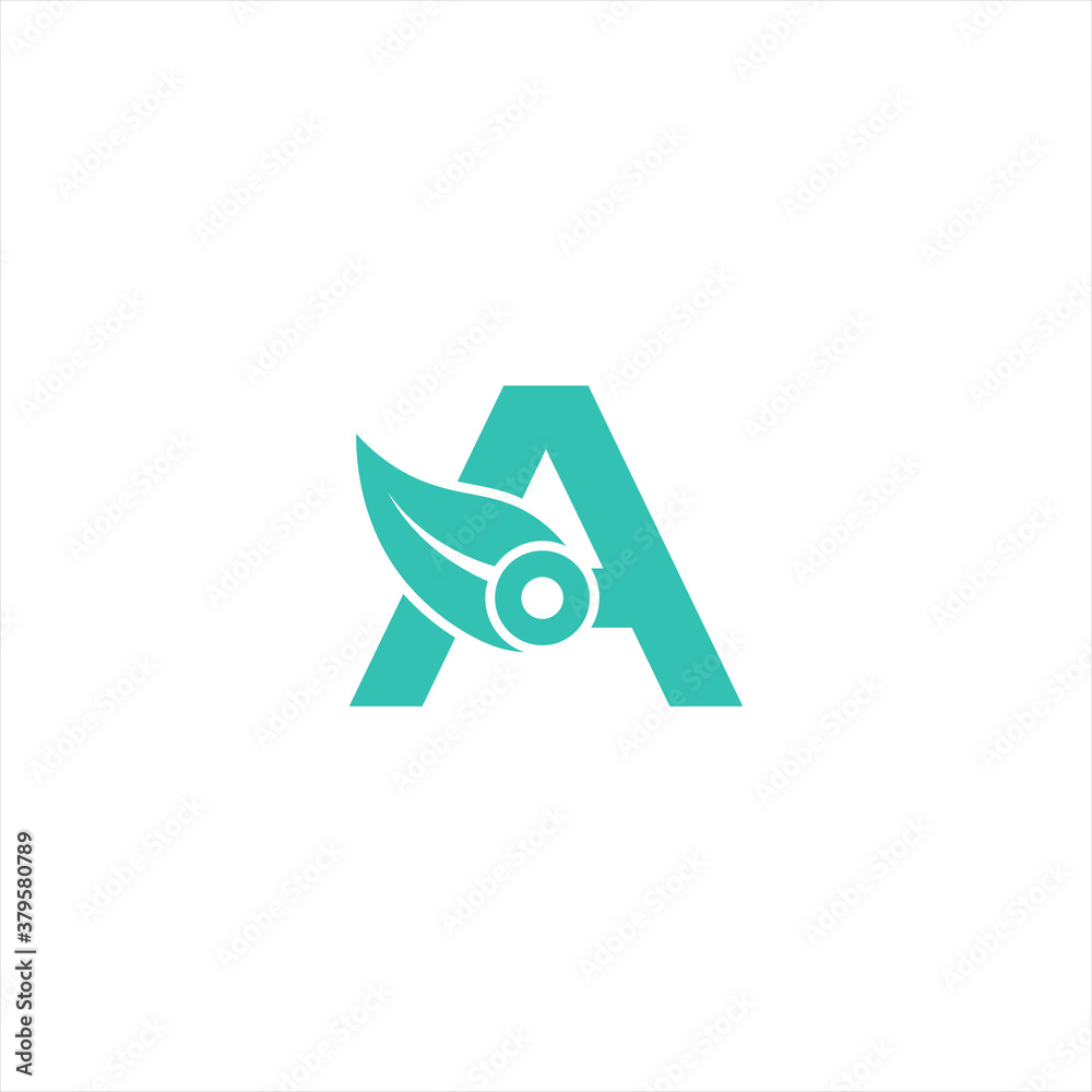 Nature Tech letter A logo design vector template Nature Tech letter A logo design vector template