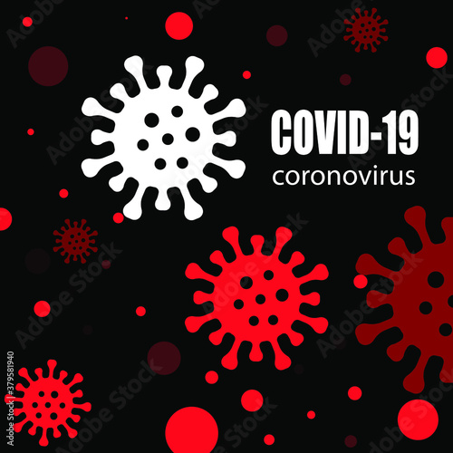 Coronavirus concept inscription, dangerous virus vector illustration 