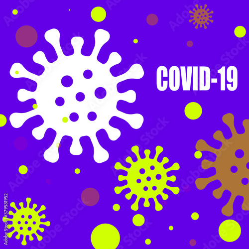 Coronavirus concept inscription, dangerous virus vector illustration 
