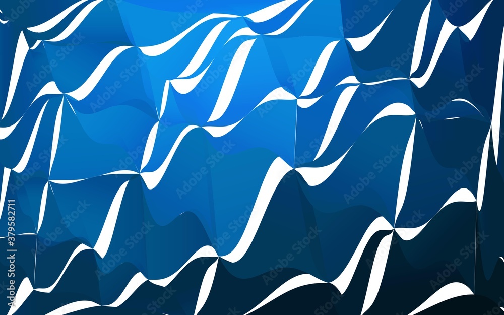 DARK BLUE vector modern geometrical abstract background. Texture, new background. Geometric background in Origami style with gradient.
