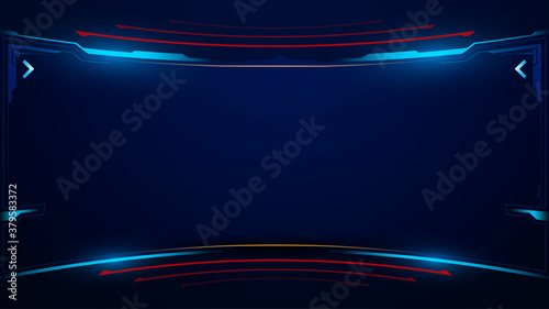abstract hi tech frame template cyberspace concept design background eps 10 vector
