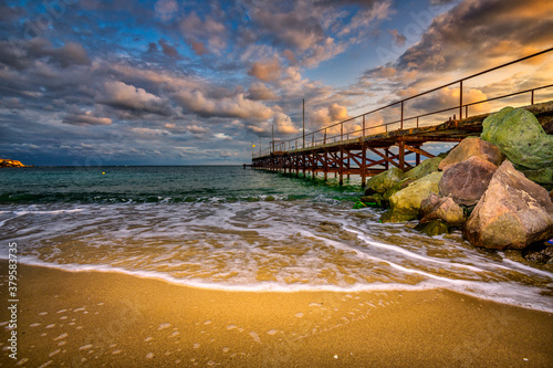 Photography sunset over the beach
