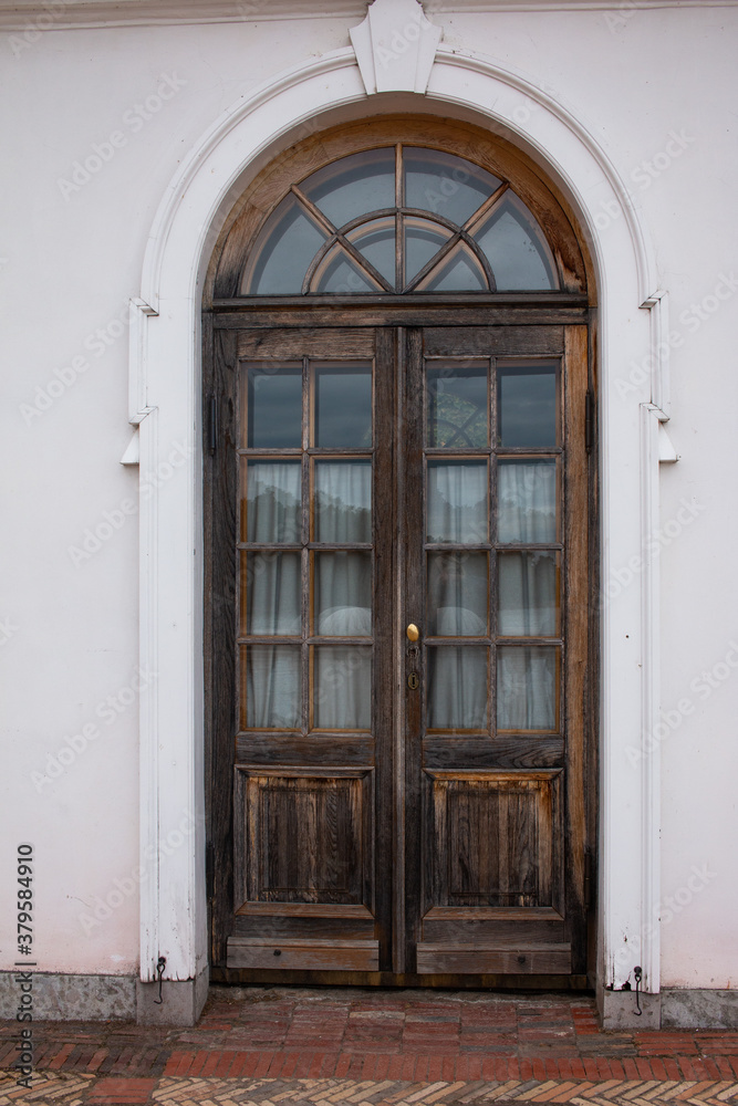 old wooden door in town old wooden door in town