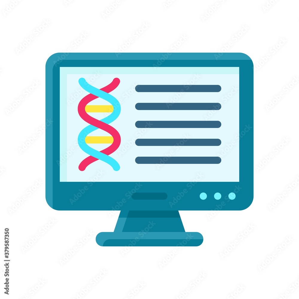 laboratory icon related laboratory computer screen with dna sign vector in flat style, laboratory icon related laboratory computer screen with dna sign vector in flat style,