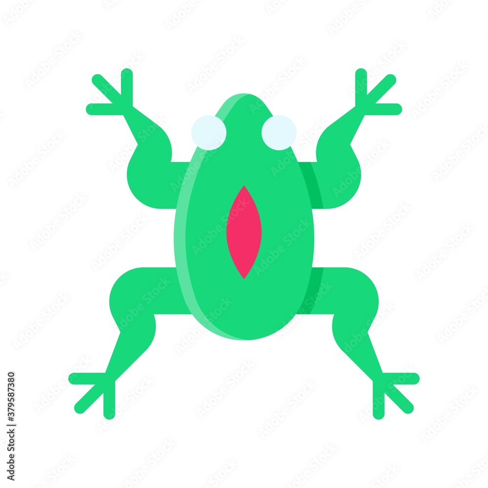 Fototapeta premium laboratory icon related laboratory frog for medical test vector in flat style,