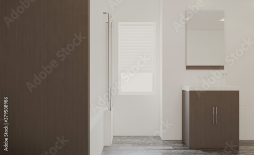 Fototapeta Naklejka Na Ścianę i Meble -  Bathroom interior bathtub. 3D rendering.
